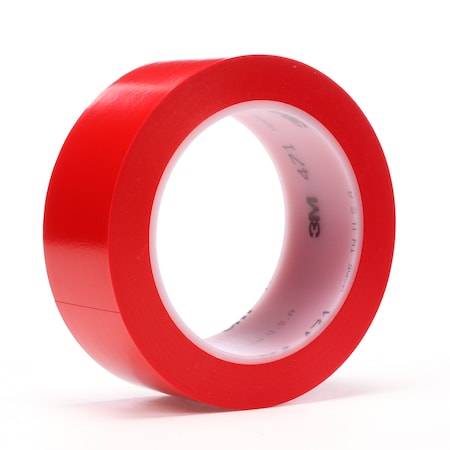 3M Vinyl Tape, 5.2 Mil, 2"x36 yds., Red, PK24 T967471R